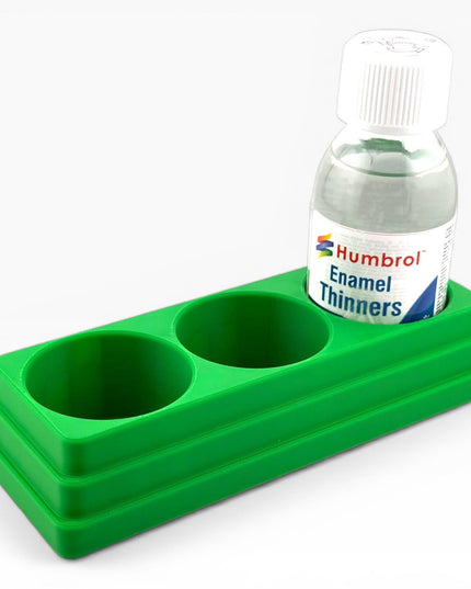Jeff Did It! 125ml Bottle Holder - Holds 3 Bottles Compatible with Humbrol 125ml Bottles w Anti-Slip Rubber Feet - 3D Printed - Made in USA