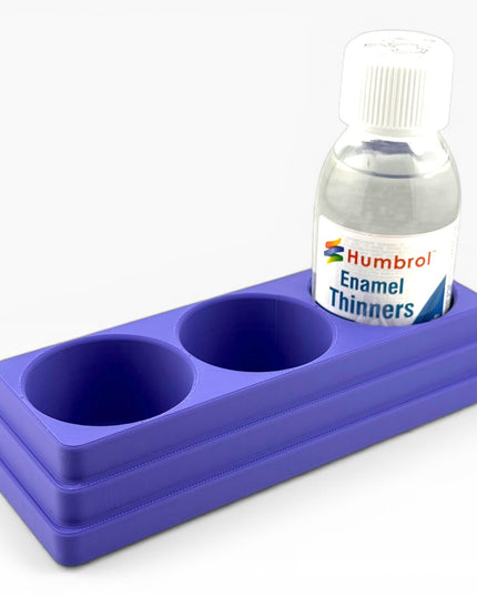Jeff Did It! 125ml Bottle Holder - Holds 3 Bottles Compatible with Humbrol 125ml Bottles w Anti-Slip Rubber Feet - 3D Printed - Made in USA