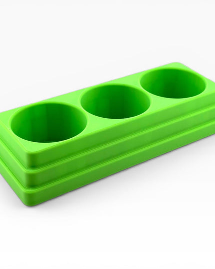 Jeff Did It! 125ml Bottle Holder - Holds 3 Bottles Compatible with Humbrol 125ml Bottles w Anti-Slip Rubber Feet - 3D Printed - Made in USA