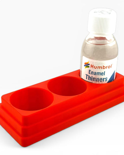 Jeff Did It! 125ml Bottle Holder - Holds 3 Bottles Compatible with Humbrol 125ml Bottles w Anti-Slip Rubber Feet - 3D Printed - Made in USA