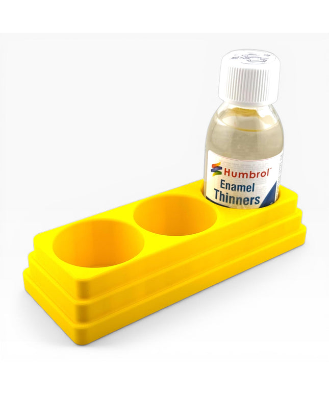 Jeff Did It! 125ml Bottle Holder - Holds 3 Bottles Compatible with Humbrol 125ml Bottles w Anti-Slip Rubber Feet - 3D Printed - Made in USA