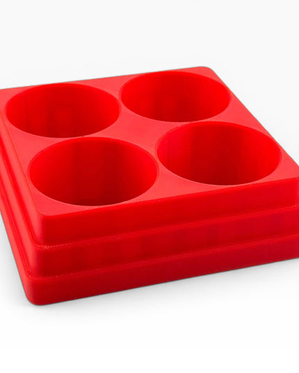 Jeff Did It! 125ml Bottle Holder Square - Holds 4 Bottles Compatible with Humbrol 125ml Bottles w Anti-Slip Rubber Feet - 3D Printed