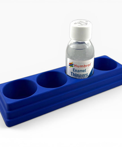 Jeff Did It! 125ml Bottle Holder Long - Holds 4 Bottles Compatible with Humbrol 125ml Bottles w Anti-Slip Rubber Feet - 3D Printed