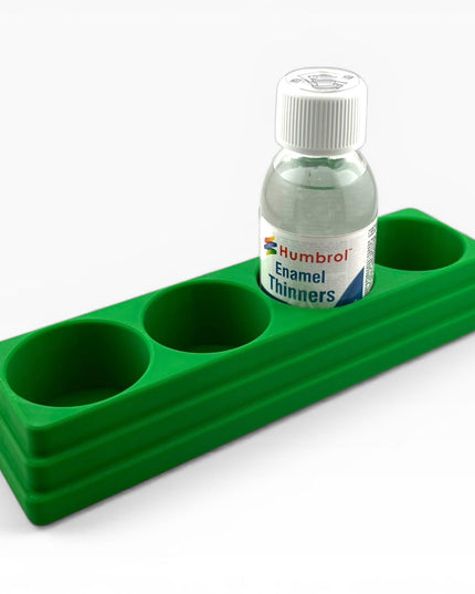Jeff Did It! 125ml Bottle Holder Long - Holds 4 Bottles Compatible with Humbrol 125ml Bottles w Anti-Slip Rubber Feet - 3D Printed