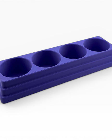 Jeff Did It! 125ml Bottle Holder Long - Holds 4 Bottles Compatible with Humbrol 125ml Bottles w Anti-Slip Rubber Feet - 3D Printed