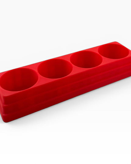 Jeff Did It! 125ml Bottle Holder Long - Holds 4 Bottles Compatible with Humbrol 125ml Bottles w Anti-Slip Rubber Feet - 3D Printed