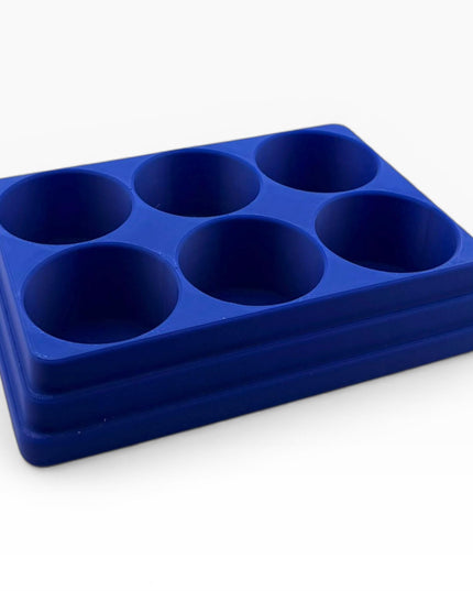 Jeff Did It! 125ml Bottle Holder - Holds 6 Bottles Compatible with Humbrol 125ml Bottles w Anti-Slip Rubber Feet - 3D Printed - Made in USA