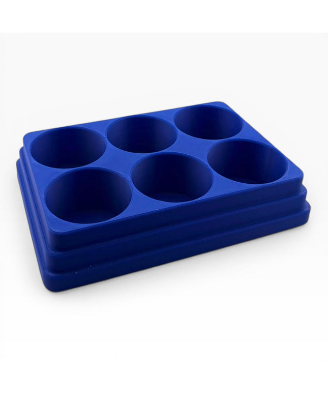 Jeff Did It! 125ml Bottle Holder - Holds 6 Bottles Compatible with Humbrol 125ml Bottles w Anti-Slip Rubber Feet - 3D Printed - Made in USA