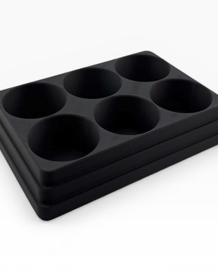 Jeff Did It! 125ml Bottle Holder - Holds 6 Bottles Compatible with Humbrol 125ml Bottles w Anti-Slip Rubber Feet - 3D Printed - Made in USA