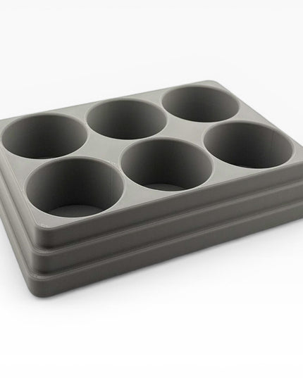 Jeff Did It! 125ml Bottle Holder - Holds 6 Bottles Compatible with Humbrol 125ml Bottles w Anti-Slip Rubber Feet - 3D Printed - Made in USA