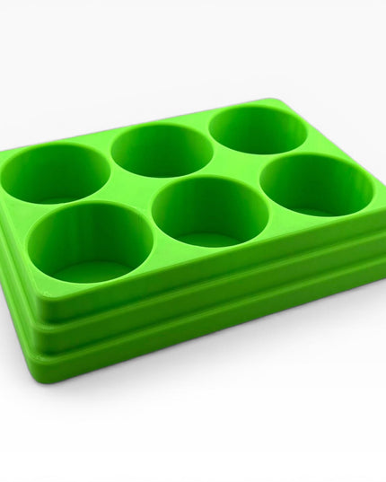 Jeff Did It! 125ml Bottle Holder - Holds 6 Bottles Compatible with Humbrol 125ml Bottles w Anti-Slip Rubber Feet - 3D Printed - Made in USA