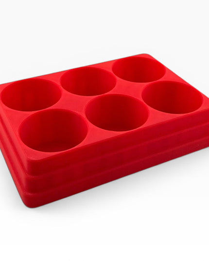 Jeff Did It! 125ml Bottle Holder - Holds 6 Bottles Compatible with Humbrol 125ml Bottles w Anti-Slip Rubber Feet - 3D Printed - Made in USA