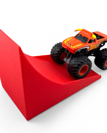 Jeff Did It! - 1/64 Scale 2 Lane Stunt Monster Truck / Car Ramp - Free Style - 3D Printed - Designed and Manufactured in America