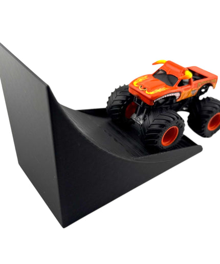 Jeff Did It! - 1/64 Scale 2 Lane Stunt Monster Truck / Car Ramp - Free Style - 3D Printed - Designed and Manufactured in America
