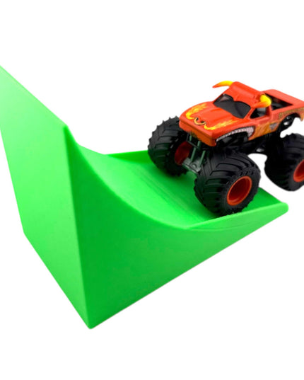 Jeff Did It! - 1/64 Scale 2 Lane Stunt Monster Truck / Car Ramp - Free Style - 3D Printed - Designed and Manufactured in America