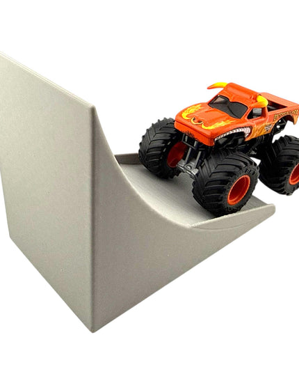 Jeff Did It! - 1/64 Scale 2 Lane Stunt Monster Truck / Car Ramp - Free Style - 3D Printed - Designed and Manufactured in America