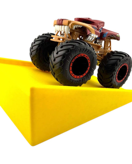 Jeff Did It! - 1/64 Scale 2 Lane Medium Monster Truck / Car Ramp - Works on Hot Track - 3D Printed - Designed and Manufactured in America