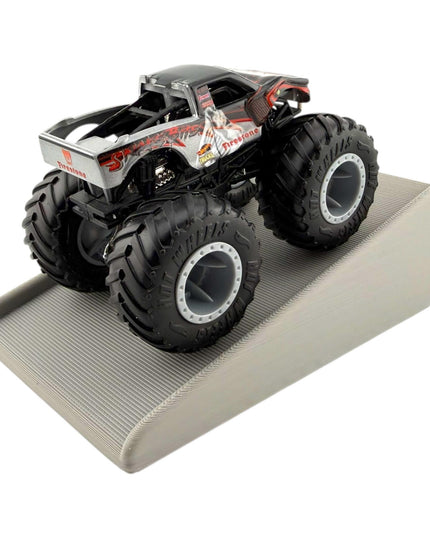 Jeff Did It! - 1/64 Scale 2 Lane Medium Monster Truck / Car Ramp - Works on Hot Track - 3D Printed - Designed and Manufactured in America