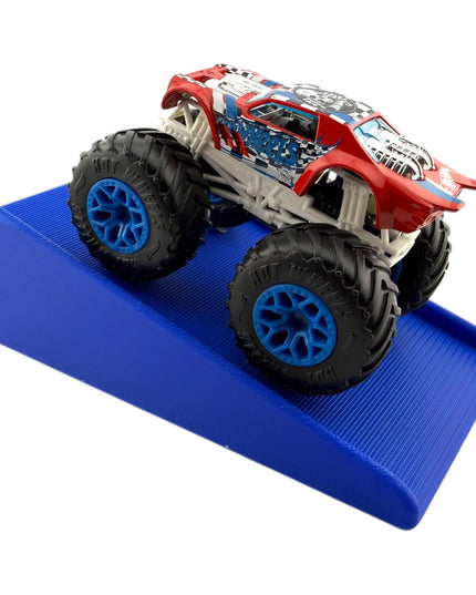 Jeff Did It! - 1/64 Scale 2 Lane Medium Monster Truck / Car Ramp - Works on Hot Track - 3D Printed - Designed and Manufactured in America