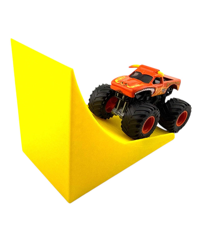 Jeff Did It! - 1/64 Scale 2 Lane Stunt Monster Truck / Car Ramp - Free Style - 3D Printed - Designed and Manufactured in America