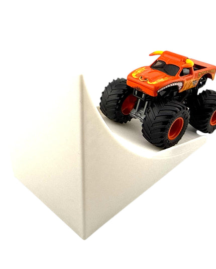 Jeff Did It! - 1/64 Scale 2 Lane Stunt Monster Truck / Car Ramp - Free Style - 3D Printed - Designed and Manufactured in America