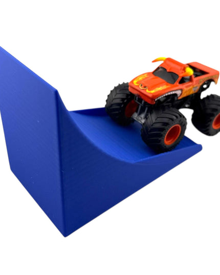 Jeff Did It! - 1/64 Scale 2 Lane Stunt Monster Truck / Car Ramp - Free Style - 3D Printed - Designed and Manufactured in America