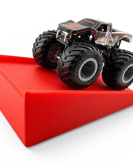 Jeff Did It! - 1/64 Scale 2 Lane Medium Monster Truck / Car Ramp - Works on Hot Track - 3D Printed - Designed and Manufactured in America