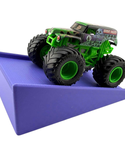 Jeff Did It! - 1/64 Scale 2 Lane Medium Monster Truck / Car Ramp - Works on Hot Track - 3D Printed - Designed and Manufactured in America