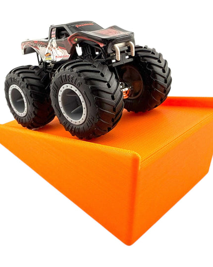 Jeff Did It! - 1/64 Scale 2 Lane Medium Monster Truck / Car Ramp - Works on Hot Track - 3D Printed - Designed and Manufactured in America