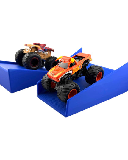 Jeff Did It! - 1/64 Scale 2 Lane Medium Jump w/Landing Ramp Monster Truck / Car Free Style - 3D Printed - Designed and Made in America