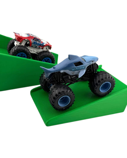 Jeff Did It! - 1/64 Scale 2 Lane Medium Jump w/Landing Ramp Monster Truck / Car Free Style - 3D Printed - Designed and Made in America