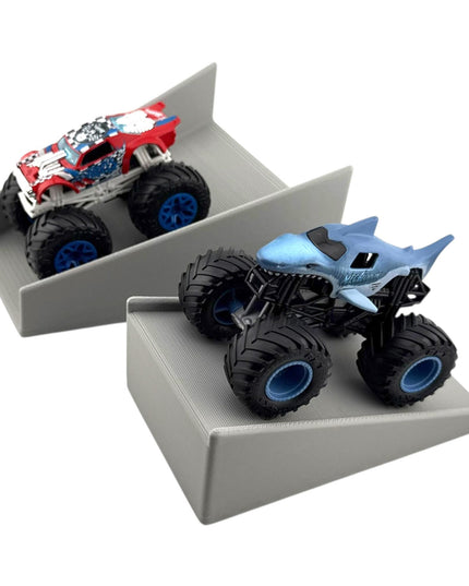 Jeff Did It! - 1/64 Scale 2 Lane Medium Jump w/Landing Ramp Monster Truck / Car Free Style - 3D Printed - Designed and Made in America