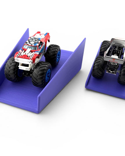 Jeff Did It! - 1/64 Scale 2 Lane Medium Jump w/Landing Ramp Monster Truck / Car Free Style - 3D Printed - Designed and Made in America