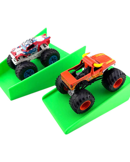 Jeff Did It! - 1/64 Scale 2 Lane Medium Jump w/Landing Ramp Monster Truck / Car Free Style - 3D Printed - Designed and Made in America
