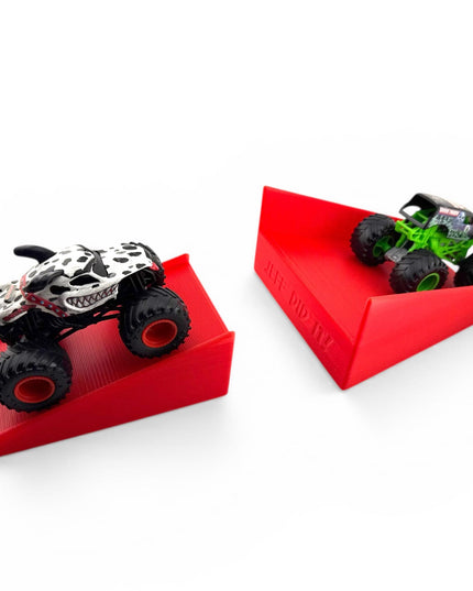 Jeff Did It! - 1/64 Scale 2 Lane Medium Jump w/Landing Ramp Monster Truck / Car Free Style - 3D Printed - Designed and Made in America