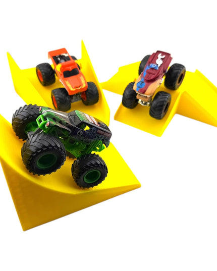 Jeff Did It! - 1/64 Scale 2 Lane Monster Truck / Car 3 Ramp Set #1  - 3D Printed - Designed and Manufactured in America