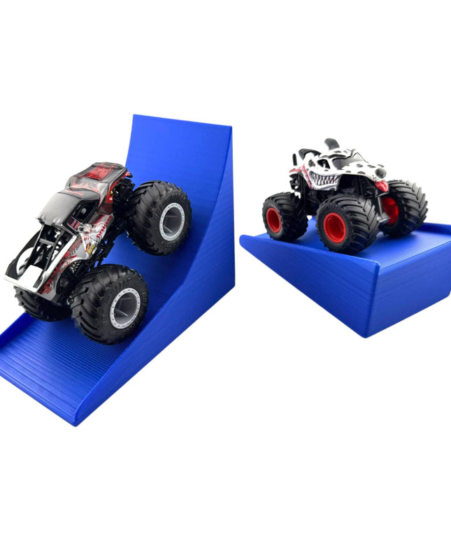 Jeff Did It! - Hot Wheels Monster Truck - 2 Lane Medium MT Jump and Stunt Ramp Free Style - 3D Printed - Made in the USA - Free Shipping
