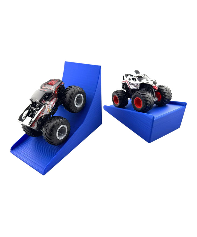 Jeff Did It! - 1/64 Scale 2 Lane Medium & Stunt Monster Truck / Car Ramps - Free Style - 3D Printed - Designed and Manufactured in America