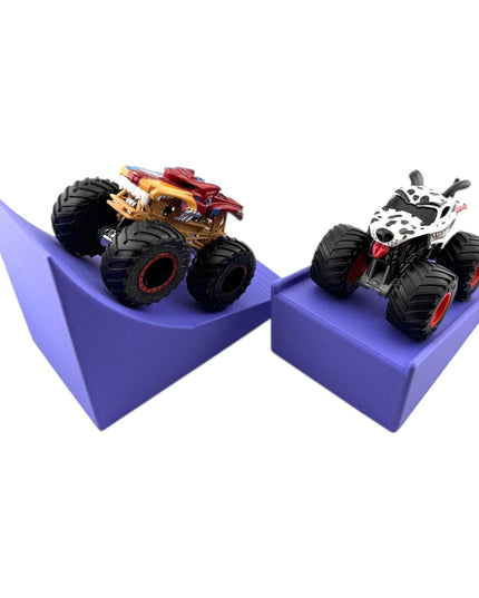 Jeff Did It! - 1/64 Scale 2 Lane Medium & Stunt Monster Truck / Car Ramps - Free Style - 3D Printed - Designed and Manufactured in America