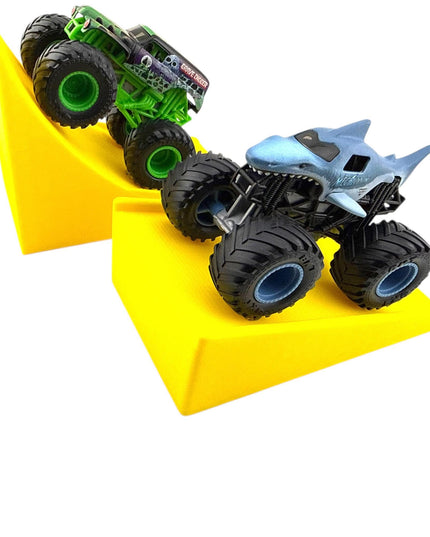 Jeff Did It! - 1/64 Scale 2 Lane Medium & Stunt Monster Truck / Car Ramps - Free Style - 3D Printed - Designed and Manufactured in America