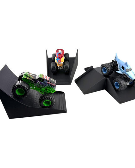 Jeff Did It! - 1/64 Scale 2 Lane Monster Truck / Car 3 Ramp Set #1  - 3D Printed - Designed and Manufactured in America