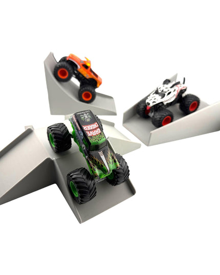 Jeff Did It! - 1/64 Scale 2 Lane Monster Truck / Car 3 Ramp Set #1  - 3D Printed - Designed and Manufactured in America