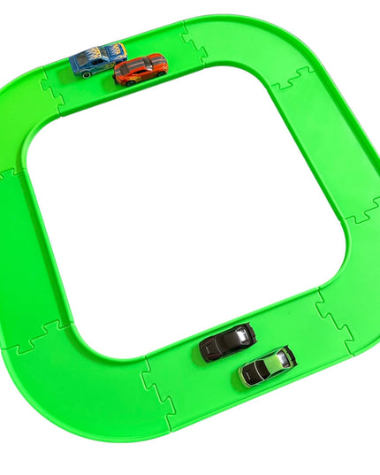 Jeff Did It - nano RC Sq Oval 2 Lane Track Set - Compatible with HPI nano, RC's & Match Box and 1/64 Scale Cars Trucks