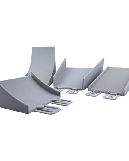 Jeff Did It! - 1/64 Scale  2 Lane Monster Truck / Car - 4 Jump/Ramp Set - Works on Hot Track Brand - 3D Printed - Made in the USA