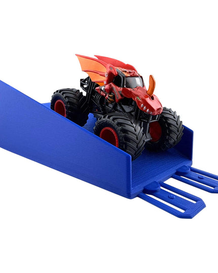 Jeff Did It! - 1/64 Scale 2 Lane Landing Ramp Monster Truck / Car Ramp - Works on Hot Track - 3D Printed - Designed and Made in America