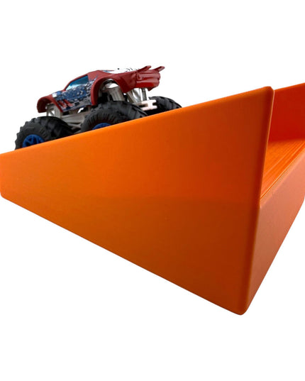 Jeff Did It! - 1/64 Scale 2 Lane Landing Ramp Monster Truck / Car Ramp - Works on Hot Track - 3D Printed - Designed and Made in America
