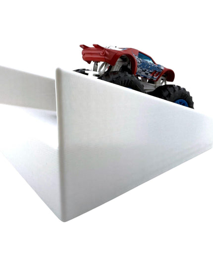 Jeff Did It! - 1/64 Scale 2 Lane Landing Ramp Monster Truck / Car Ramp - Works on Hot Track - 3D Printed - Designed and Made in America