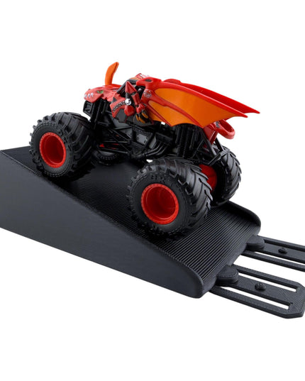 Jeff Did It! - 1/64 Scale 2 Lane Medium Monster Truck / Car Ramp - Works on Hot Track - 3D Printed - Designed and Manufactured in America