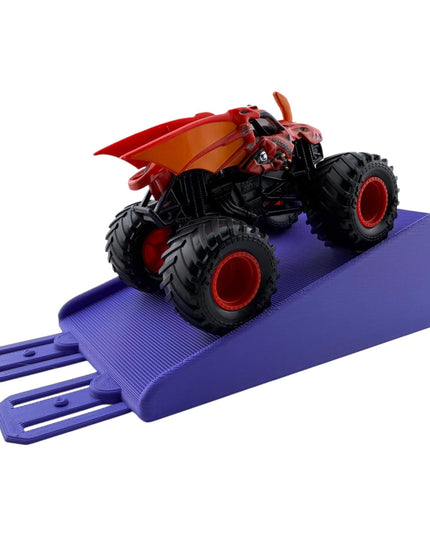 Jeff Did It! - 1/64 Scale 2 Lane Medium Monster Truck / Car Ramp - Works on Hot Track - 3D Printed - Designed and Manufactured in America