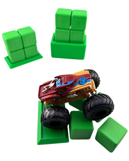 Jeff Did It! - 1/64 Scale Monster Truck / Car Bash Block Free Style Set w/ 12 Bash Blocks - Designed and Made in the USA
